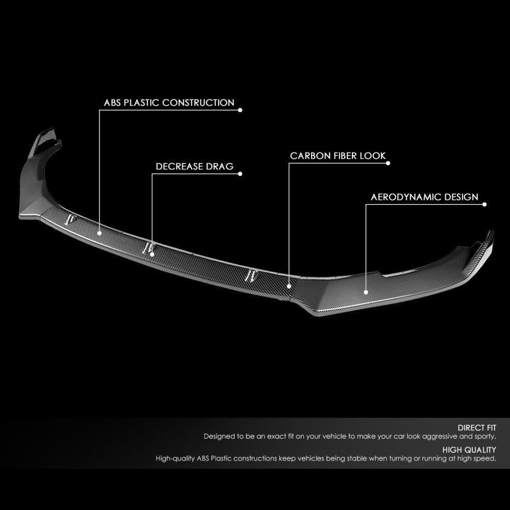[Carbon Style Look] Front Bumper Lip Chin Guard Kit For 10-13 Volkswagen GTI MK6