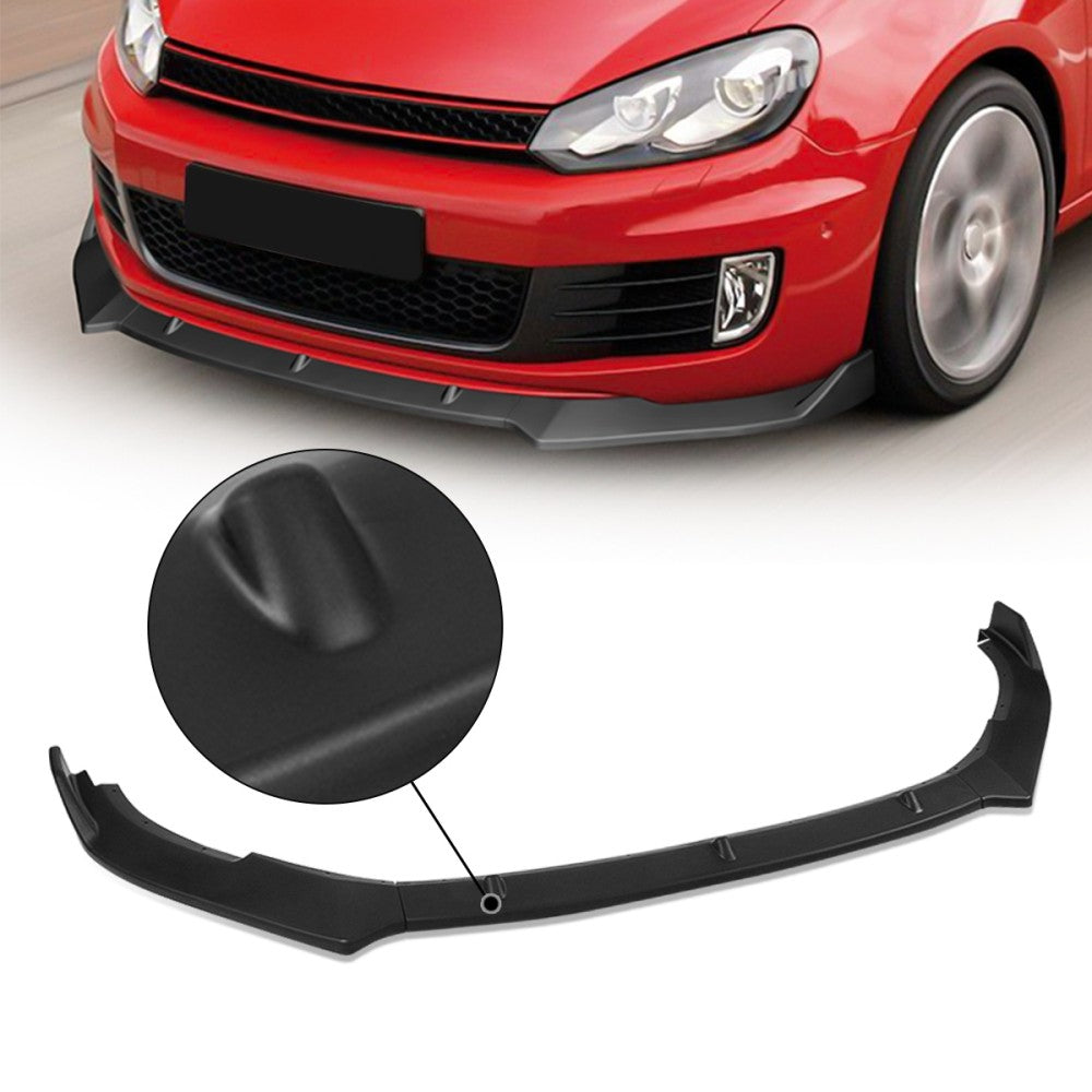 [Matte Black] Front Bumper Lip Chin Guard Body Kit For 10-13 Volkswagen GTI MK6