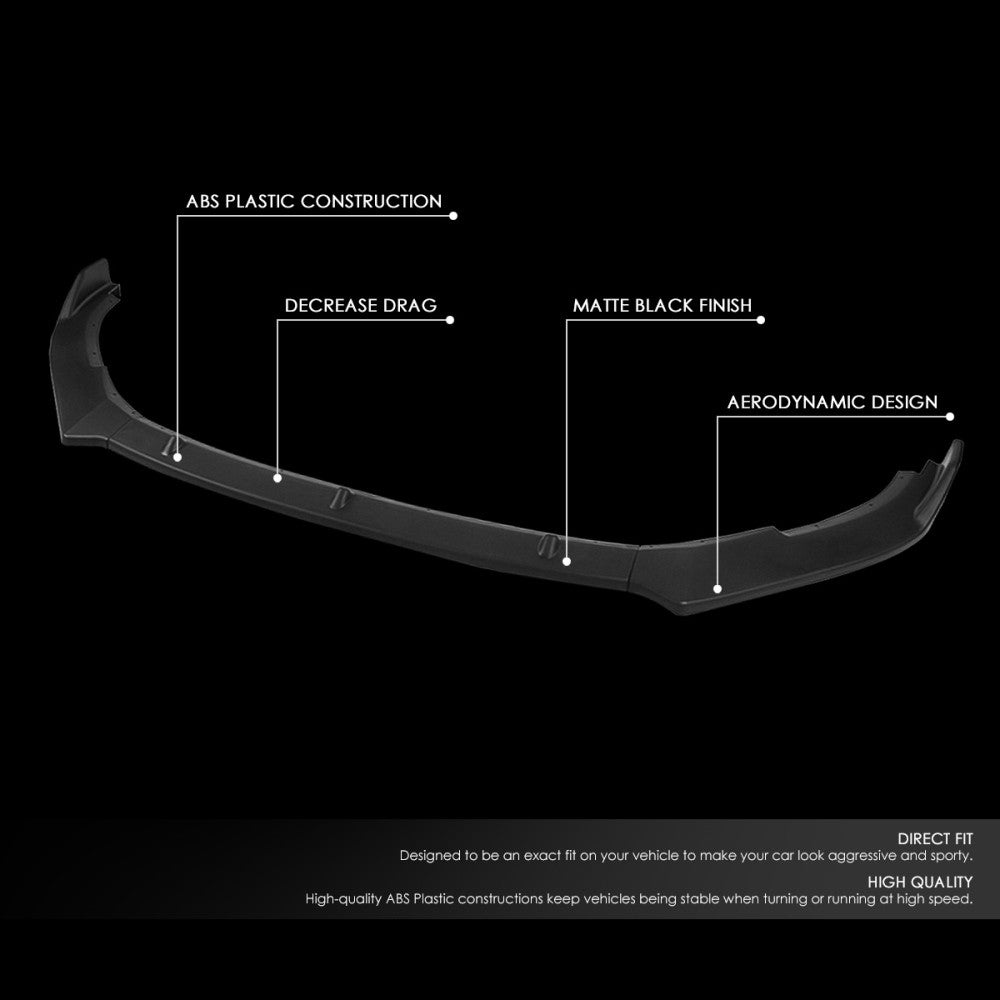 [Matte Black] Front Bumper Lip Chin Guard Body Kit For 10-13 Volkswagen GTI MK6
