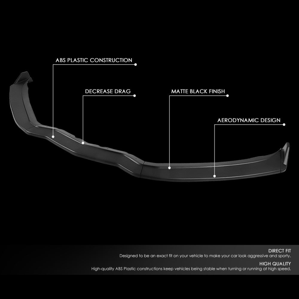 [Matte Black] Front Bumper Lip Chin Guard Side Canard V1 For 14-19 Corvette C7