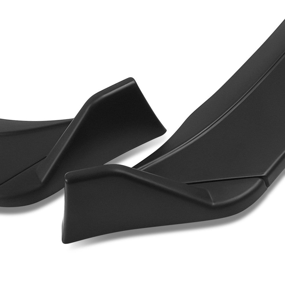 [Matte Black] Front Bumper Lip Chin Guard Side Canard V1 For 14-19 Corvette C7