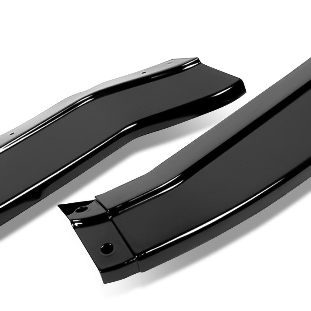 [Painted Gloss Black] Front Bumper Lip Chin Side Canard V2 For 14-19 Corvette C7