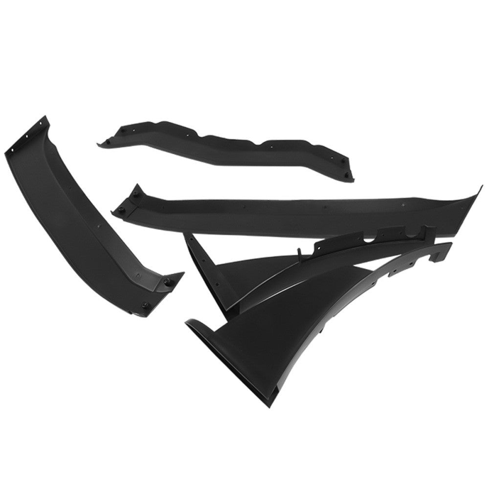 [Painted Gloss Black] Front Bumper Lip Chin Side Canard V2 For 14-19 Corvette C7