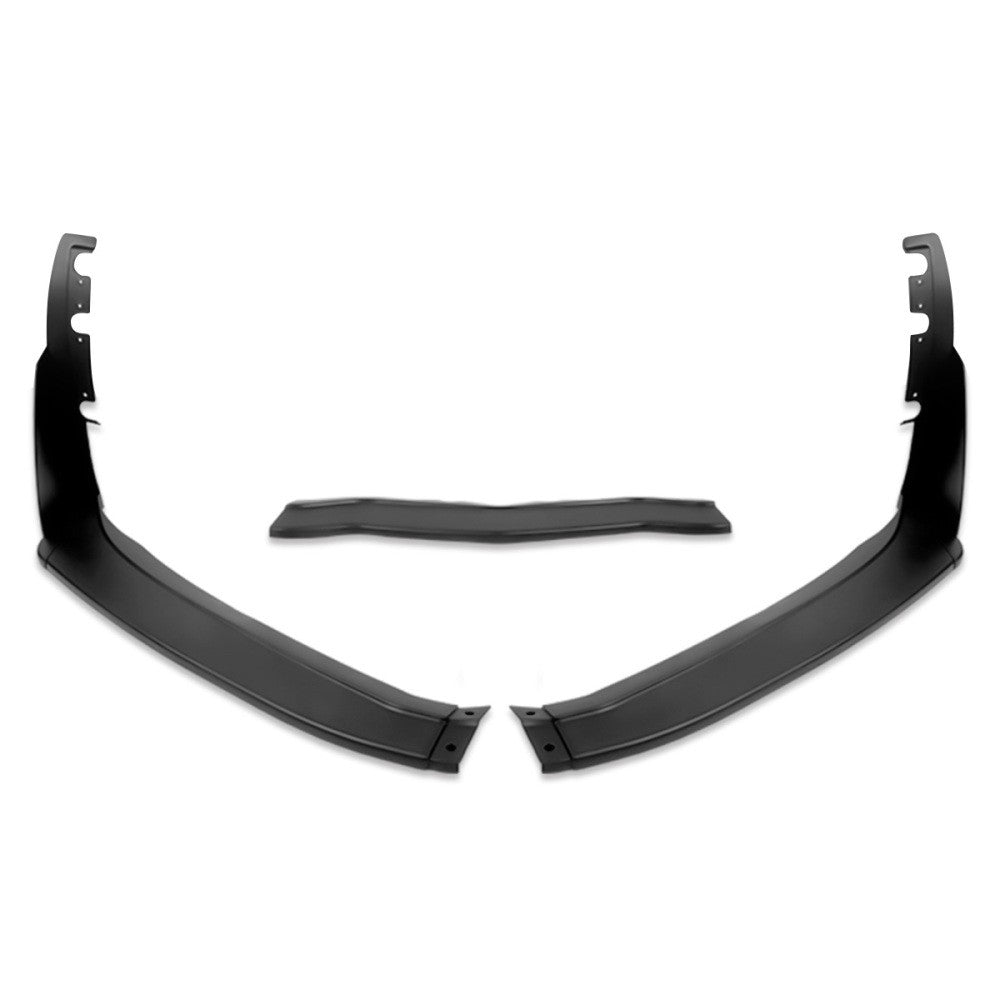 [Matte Black] Front Bumper Lip Chin Guard Side Canard V2 For 14-19 Corvette C7