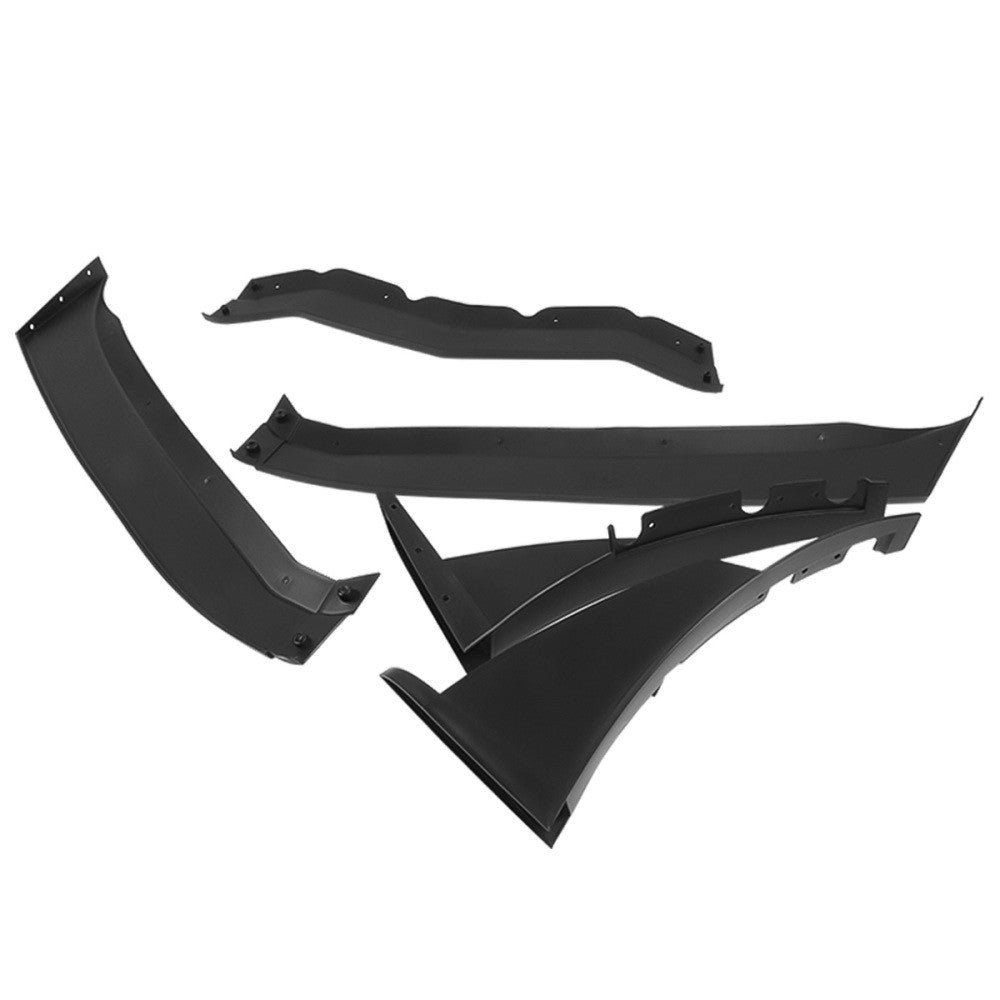 [Matte Black] Front Bumper Lip Chin Guard Side Canard V2 For 14-19 Corvette C7