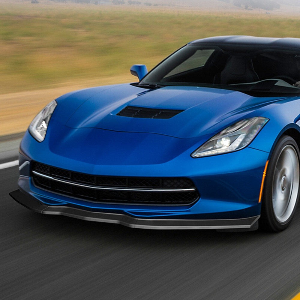 [Matte Black] Front Bumper Lip Guard Body Kit For 14-19 Chevrolet Corvette C7