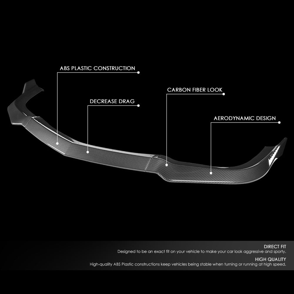 [Carbon Style Look] Front Bumper Lip Guard Body Kit For 11-14 Dodge Charger SRT8