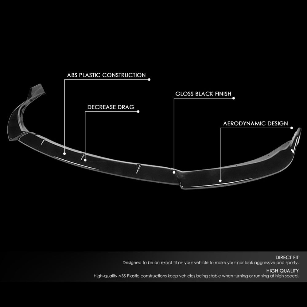 [Painted Gloss Black] Front Bumper Lip Body Kit For 14-16 Toyota Corolla E170