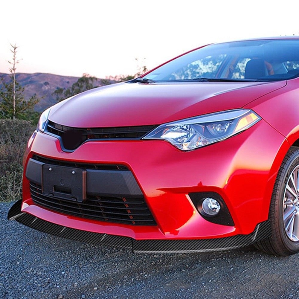 [Carbon Style Look] Front Bumper Lip Chin Body Kit For 14-16 Toyota Corolla E170