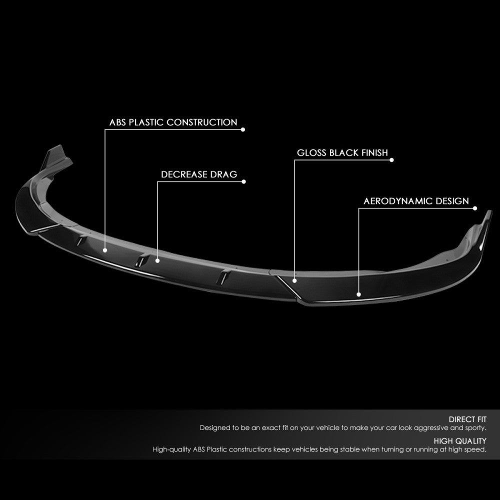 [Painted Gloss Black] Front Bumper Lip Chin Body Kit For 15-17 Toyota Camry XV50