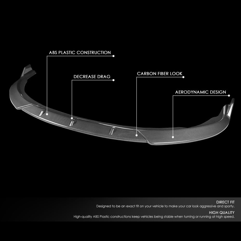 [Carbon Style Look] Front Bumper Lip Guard Body Kit For 15-17 Toyota Camry XV50