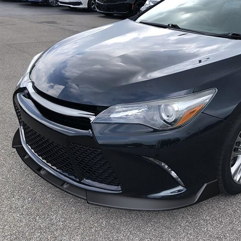 [Matte Black] Front Bumper Lip Chin Guard Body Kit For 15-17 Toyota Camry XV50