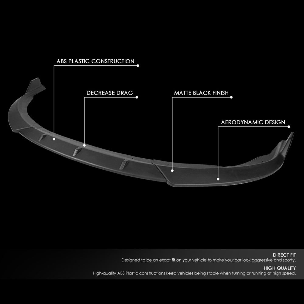 [Matte Black] Front Bumper Lip Chin Guard Body Kit For 15-17 Toyota Camry XV50