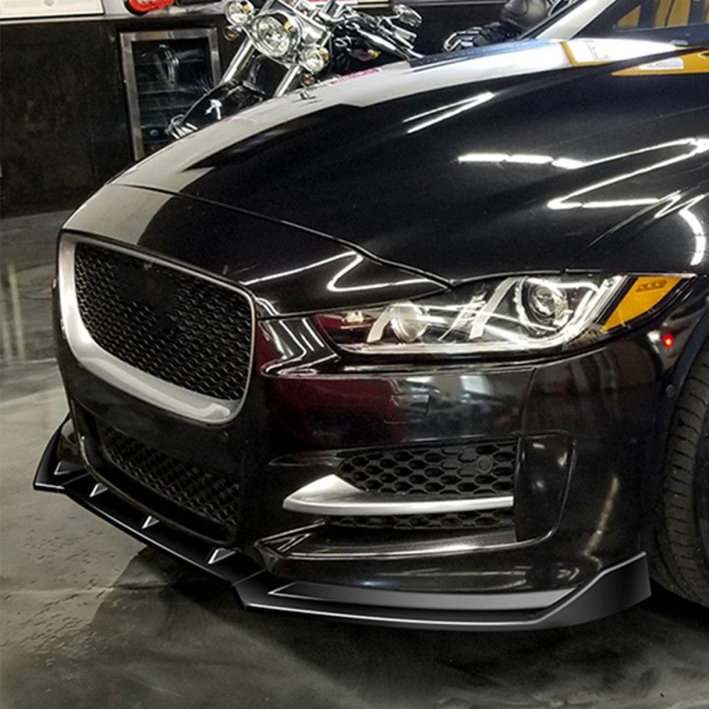 [Painted Gloss Black] Front Bumper Lip Guard Body Kit For 16-19 Jaguar XE X760