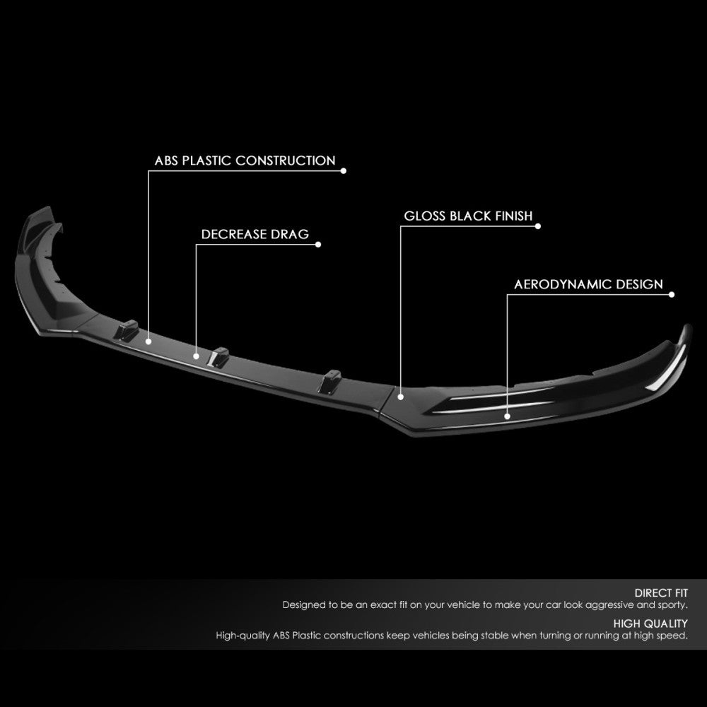 [Painted Gloss Black] Front Bumper Lip Guard Body Kit For 16-19 Jaguar XE X760