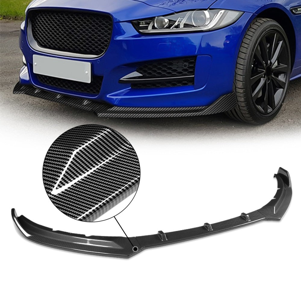 [Carbon Style Look] Front Bumper Lip Guard Body Kit For 16-19 Jaguar XE X760