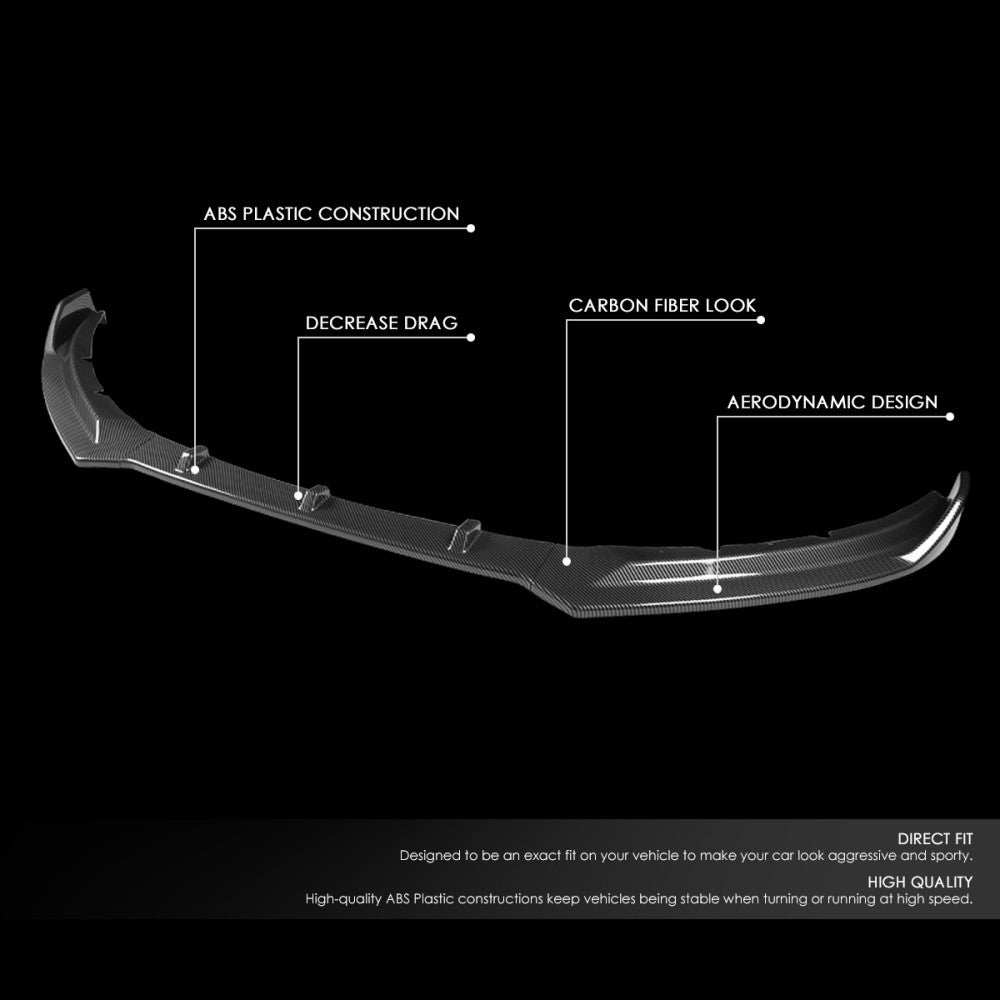 [Carbon Style Look] Front Bumper Lip Guard Body Kit For 16-19 Jaguar XE X760