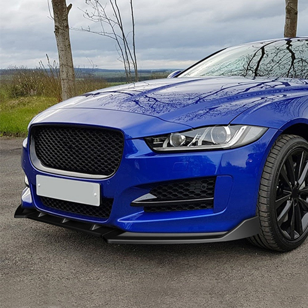 [Matte Black] Front Bumper Lip Chin Wing Guard Body Kit For 16-19 Jaguar XE X760