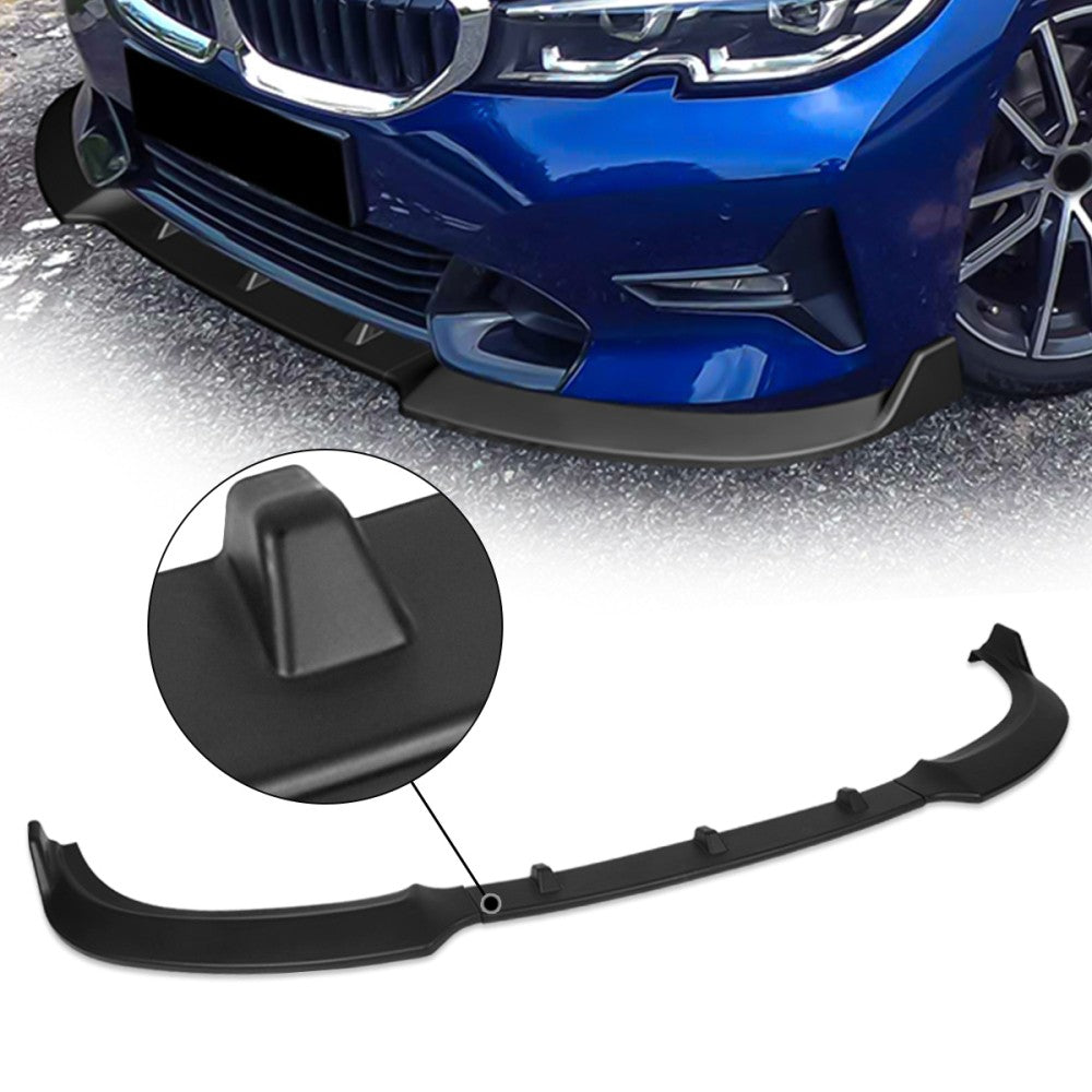 [Matte Black] Front Bumper Lip Guard For 20+ BMW G20 3-Series Sport-Line Bumper