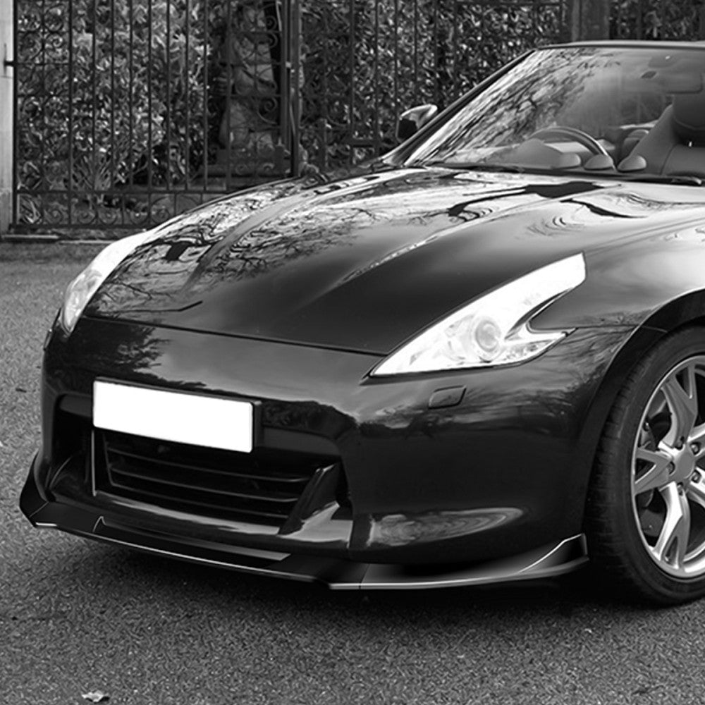 [Painted Gloss Black] Front Bumper Lip Guard Body Kit For 09-12 Nissan 370Z Z34