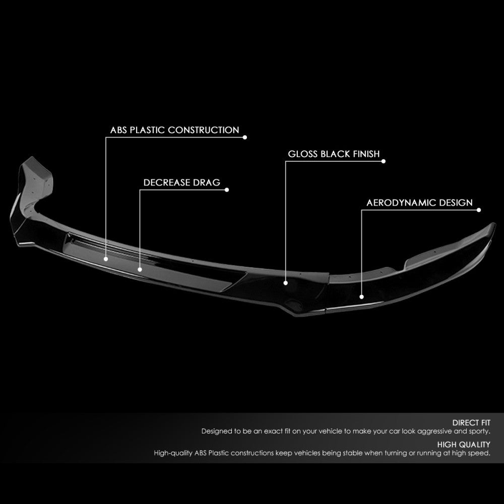 [Painted Gloss Black] Front Bumper Lip Guard Body Kit For 09-12 Nissan 370Z Z34