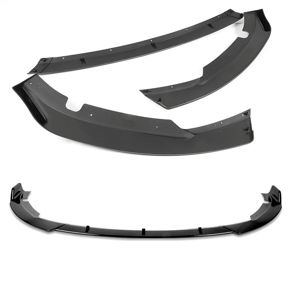 [Painted Gloss Black] Front Bumper Lip Guard Spoiler For 15-17 Hyundai Sonata LF