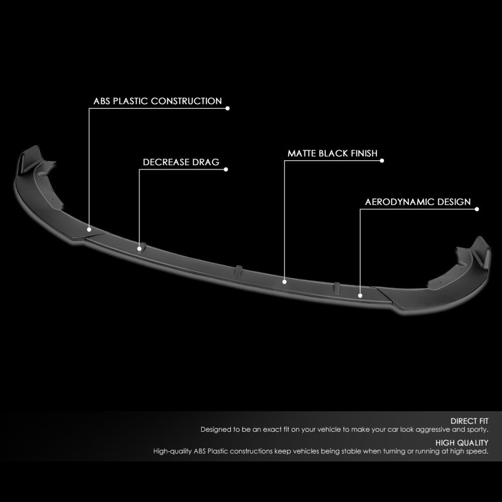 [Matte Black] Front Bumper Lip Chin Guard Body Kit For 15-17 Hyundai Sonata LF