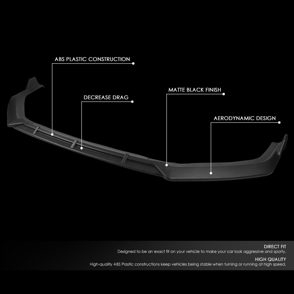[Matte Black] Front Bumper Lip Chin Guard For 18-19 Hyundai Sonata LF Facelift