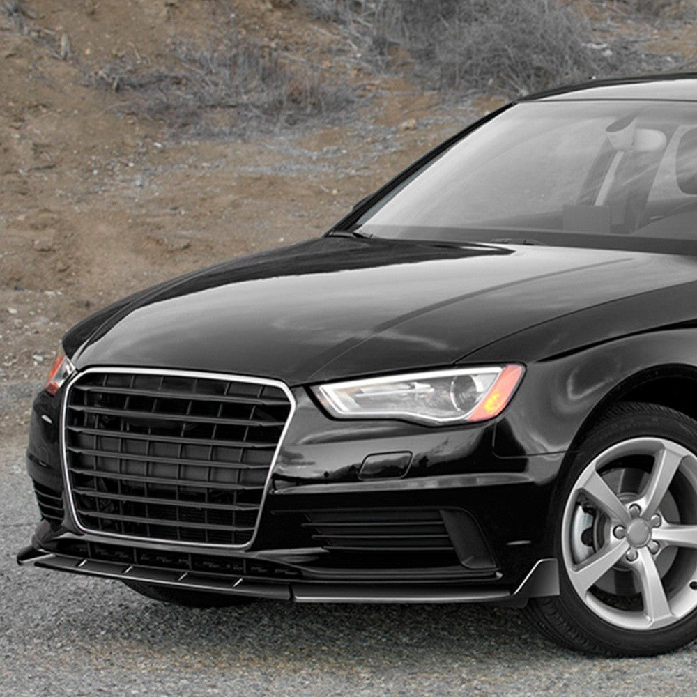 [Painted Gloss Black] Front Bumper Lip Chin Guard For 14-16 Audi A3 8V 3rd Gen