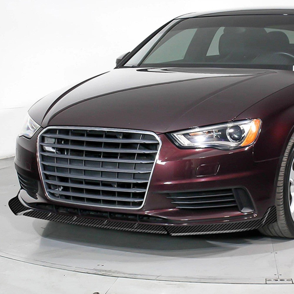 [Carbon Style Look] Front Bumper Lip Guard Body Kit For 14-16 Audi A3 8V 3rd Gen