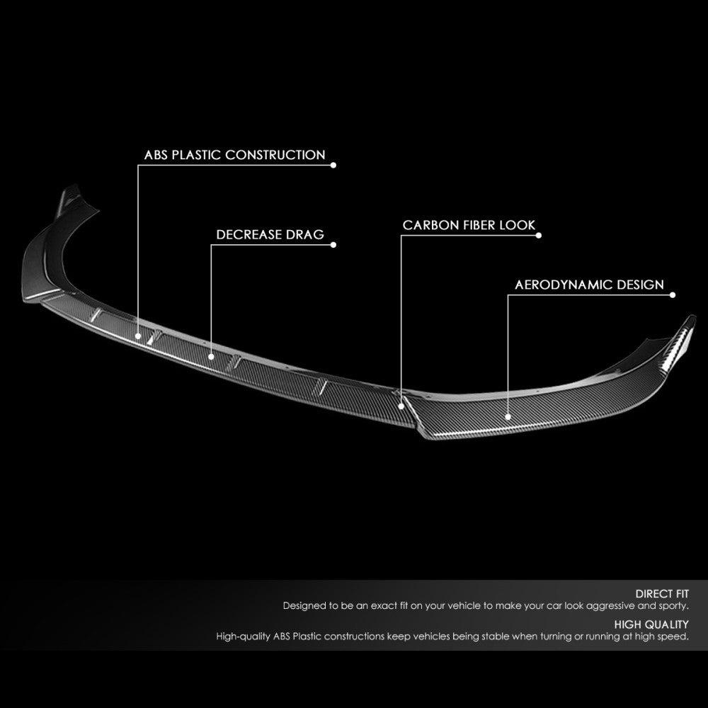 [Carbon Style Look] Front Bumper Lip Guard Body Kit For 14-16 Audi A3 8V 3rd Gen