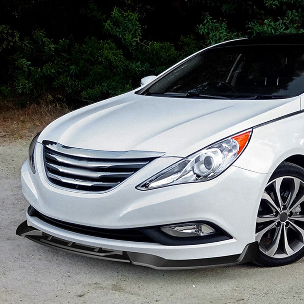 [Matte Black] Front Bumper Lip Chin Guard Body Kit For 11-14 Hyundai Sonata YF