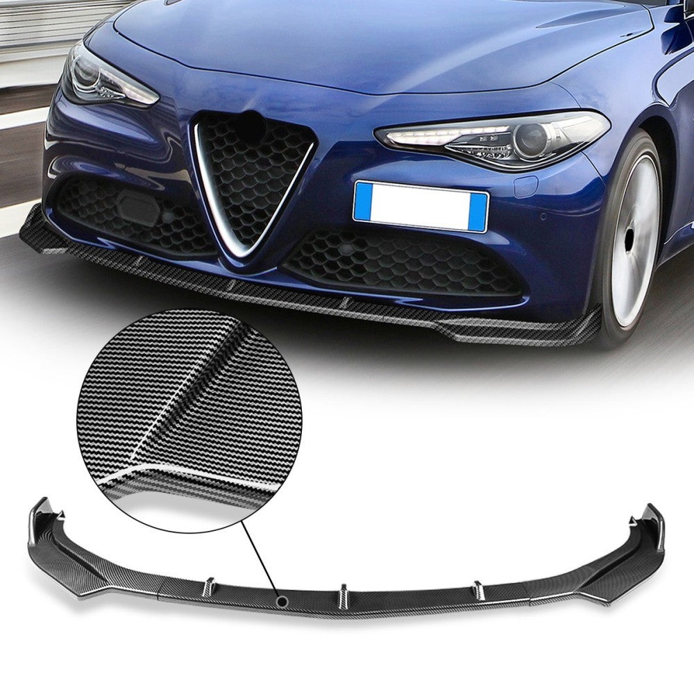 BFC Carbon Look Front Bumper Lip Wing Diffuser 17-21 Alfa Romeo Giulia 27-BMPL-F584-PCF