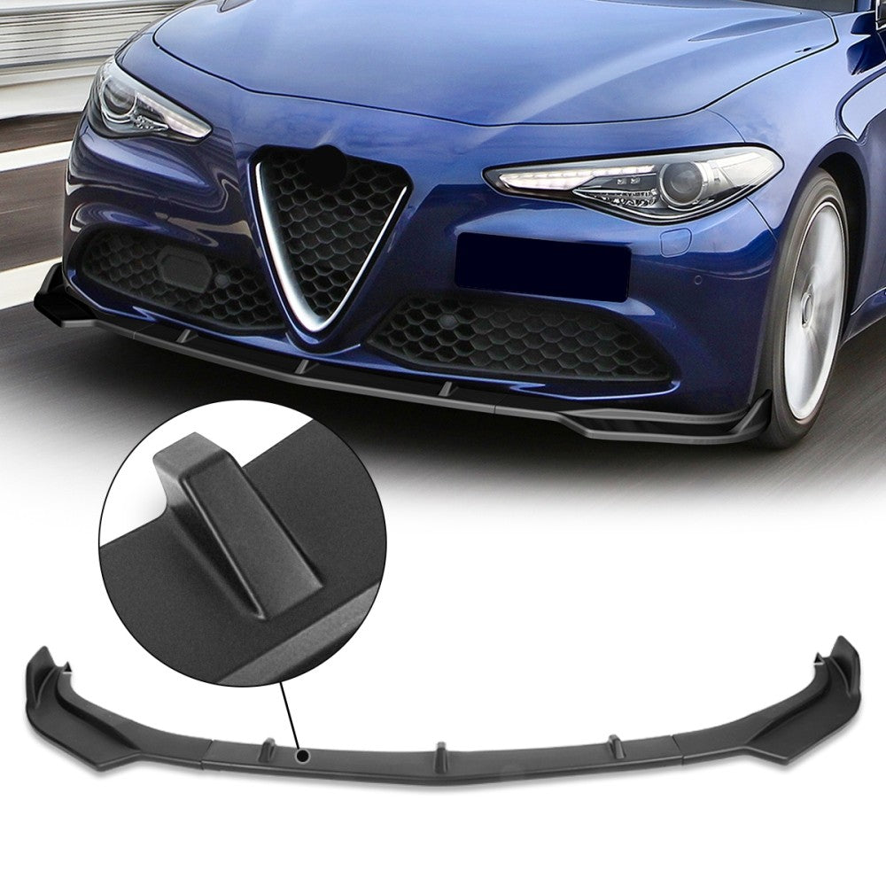 BFC Matte Black Front Bumper Lip Wing Diffuser 17-21 Alfa Romeo Giulia 27-BMPL-F584