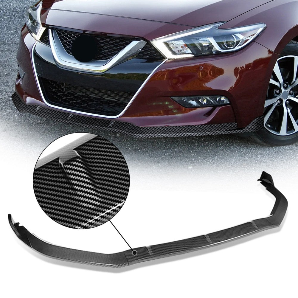BFC Carbon Look Front Bumper Lip Wing Diffuser 16-18 Maxima A36 27-BMPL-F586-PCF