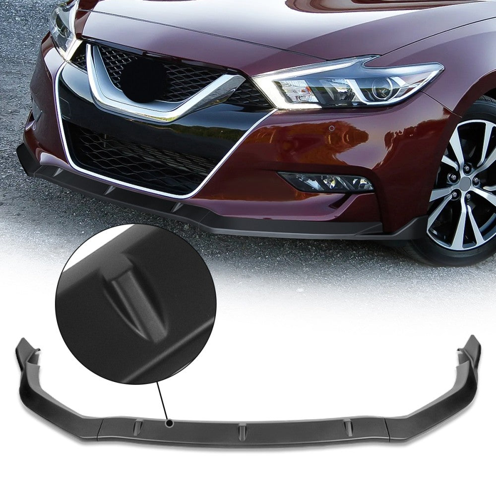 BFC Matte Black Front Bumper Lip Wing Diffuser 16-18 Maxima A36 27-BMPL-F586