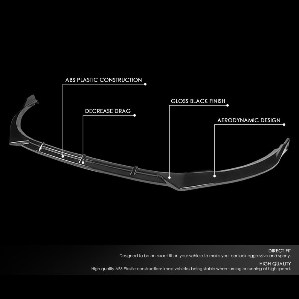 [Painted Gloss Black] Front Bumper Lip Guard For 11-13 Kia Optima SX Hybrid TF