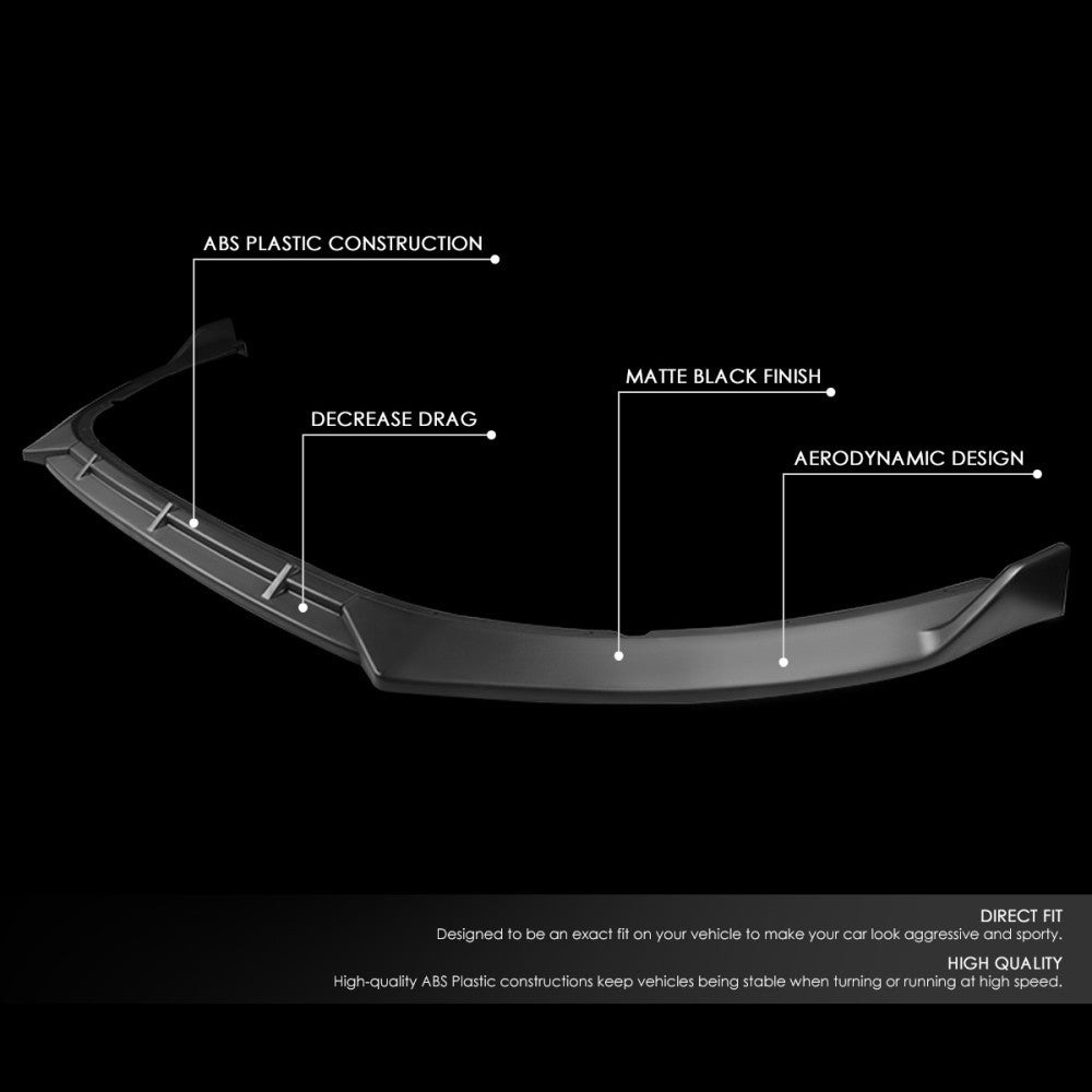 [Matte Black] Front Bumper Lip Body Kit For 14-15 Kia Optima EX Limited LX SX TF