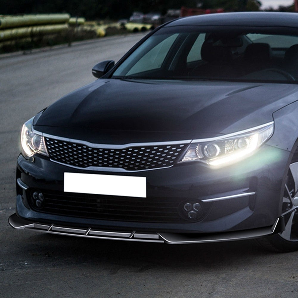 [Painted Gloss Black] Front Bumper Lip For 16-18 Kia Optima EX LX LX-Turbo JF