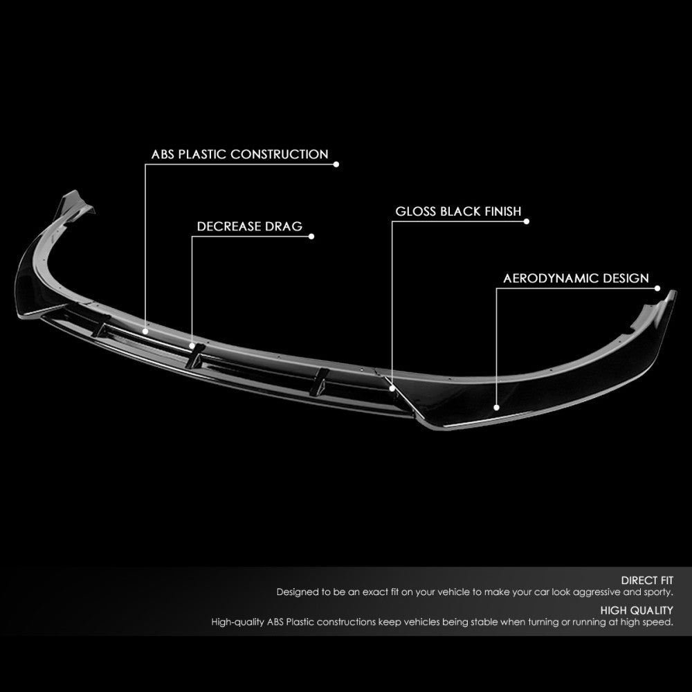 [Painted Gloss Black] Front Bumper Lip For 16-18 Kia Optima EX LX LX-Turbo JF