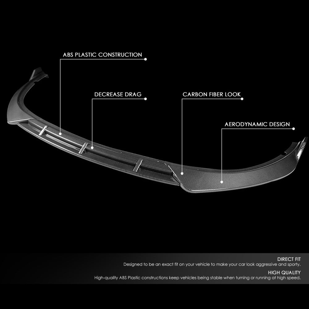 [Carbon Style Look] Front Bumper Lip Chin For 16-18 Kia Optima EX LX LX-Turbo JF