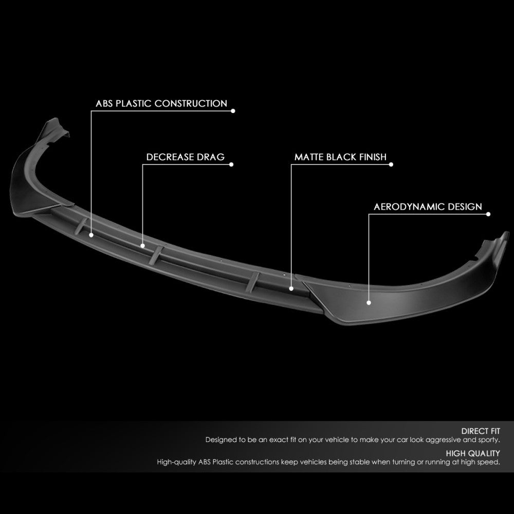 [Matte Black] Front Bumper Lip Chin Guard For 16-18 Kia Optima EX LX LX-Turbo JF