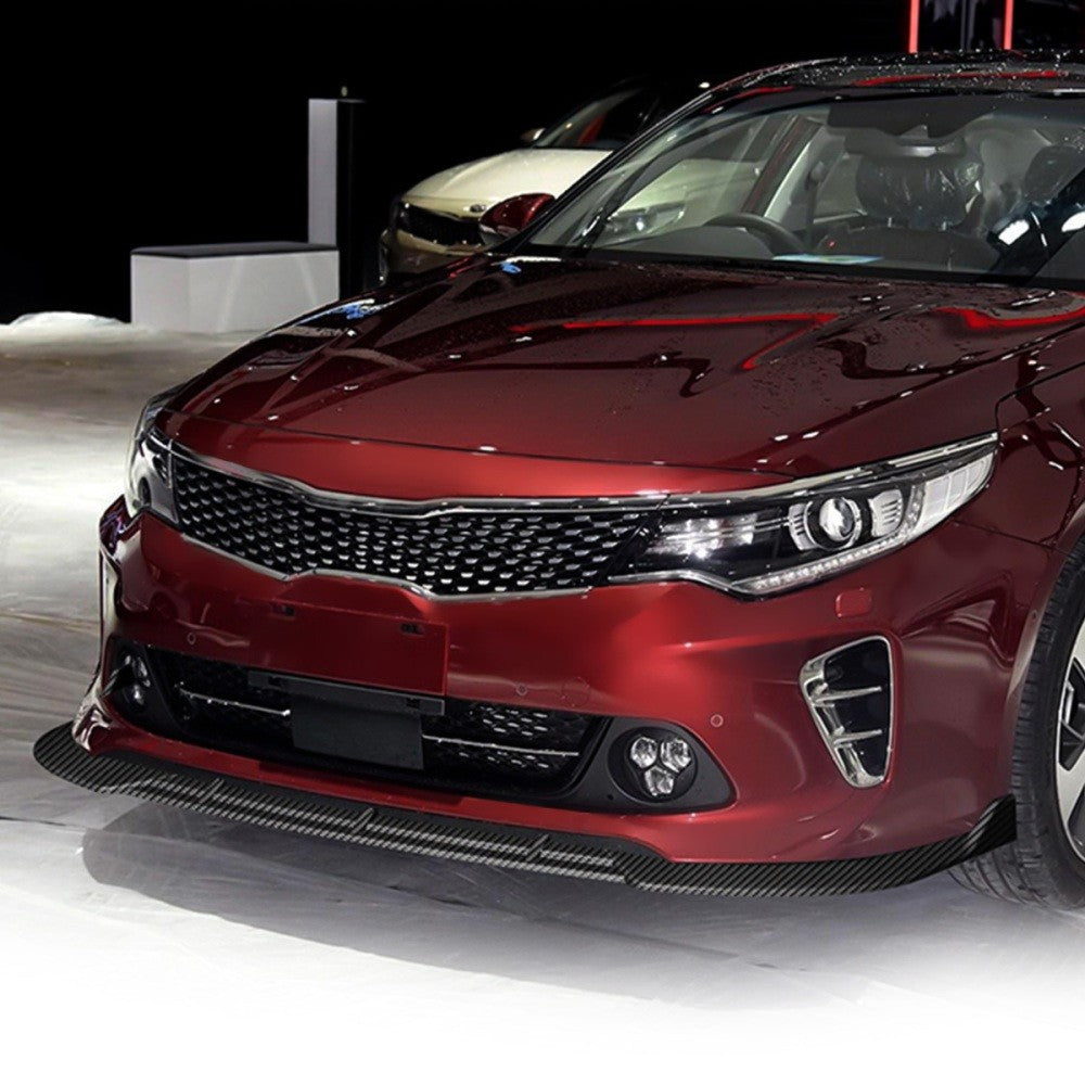 [Carbon Style Look] Front Bumper Lip Chin Guard For 16-18 Kia Optima S SX SXL JF
