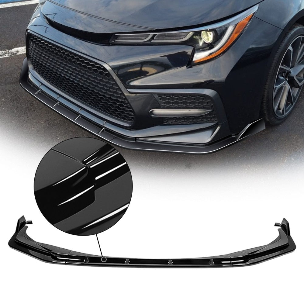 BFC Glossy Black Front Bumper Lip Wing Diffuser 20+ Corolla 4DR SE XSE 27-BMPL-F593-PBK