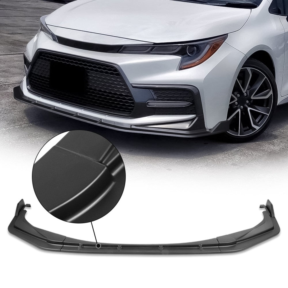 BFC Matte Black Front Bumper Lip Wing Diffuser 20+ Corolla 4DR SE XSE 27-BMPL-F593