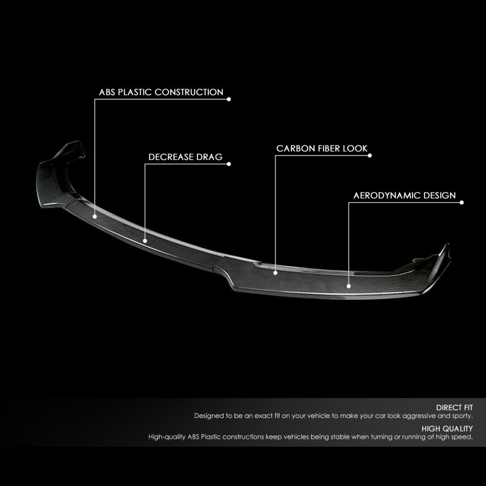 [Carbon Style Look] Front Bumper Lip Guard Body Kit For 16-21 Honda Civic FC/FK