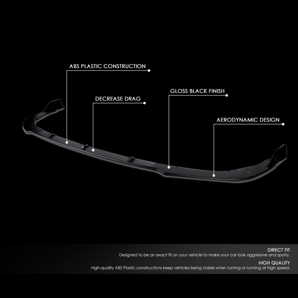 [Painted Gloss Black] Front Bumper Lip Body Kit For 18-20 Toyota Camry SE XSE