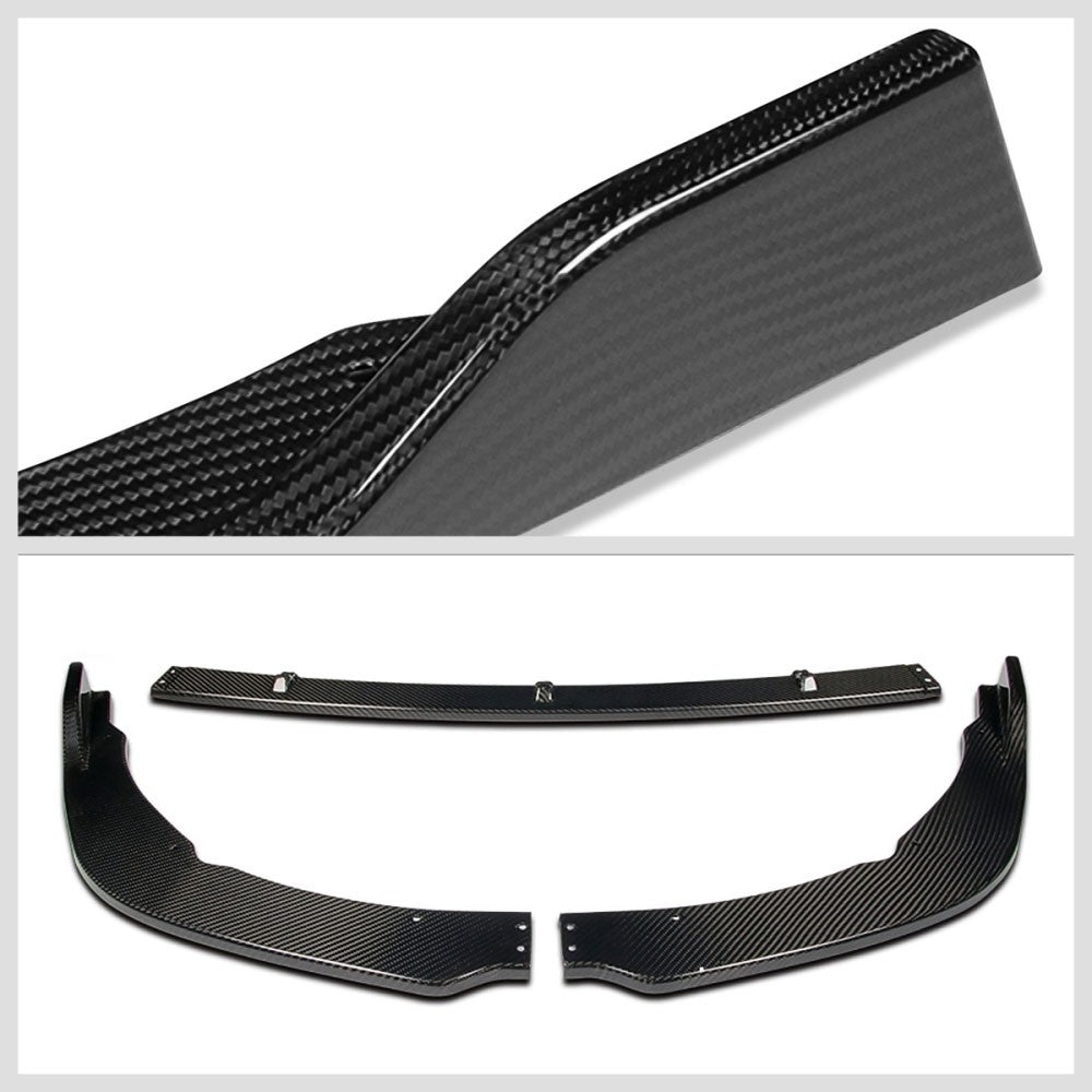 [Real Glossy Carbon Fiber] Front Bumper Lip Guard For 18-20 Toyota Camry SE XSE