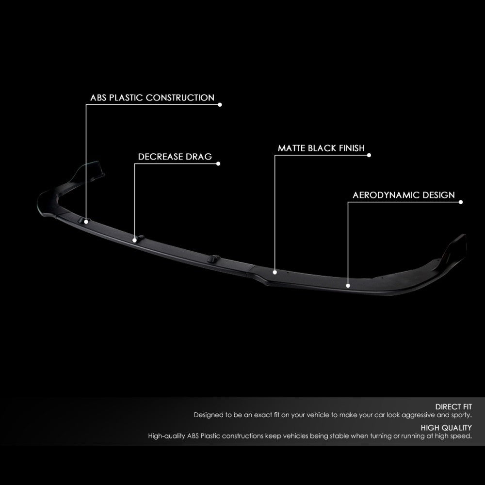 [Matte Black] Front Bumper Lip Guard Body Kit For 18-20 Toyota Camry SE XSE XV70