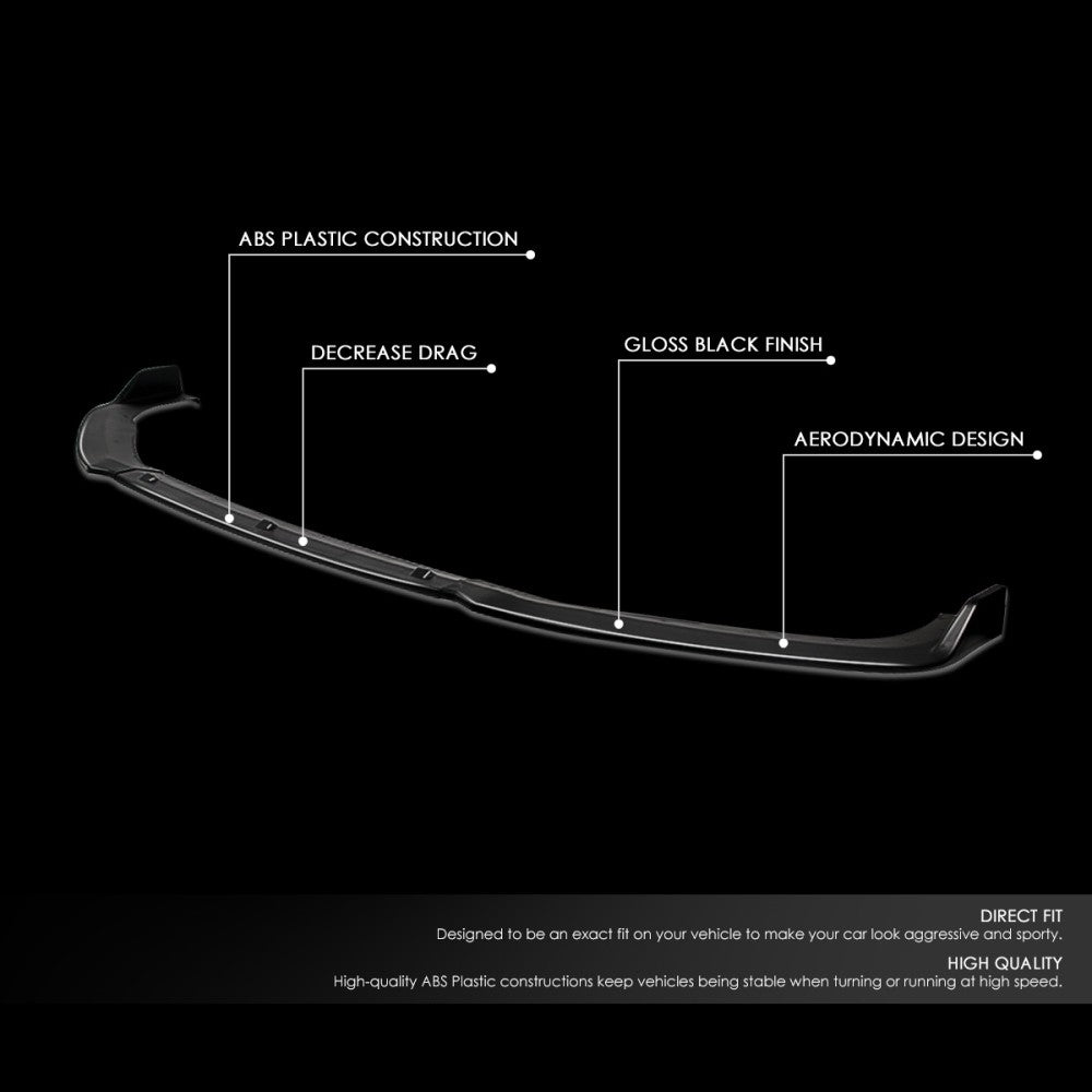 [Painted Gloss Black] Front Bumper Lip Guard For 18+ Honda Accord Sedan CV Gen10